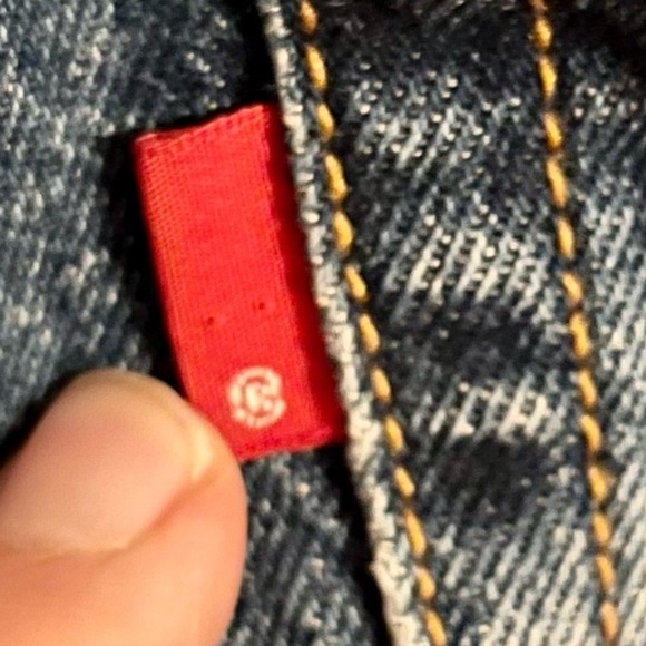 Levi’s Premium Denim NWOT Wedgie Straight Size 25 Blue Jeans Button Fly Leather - Picture 8 of 15